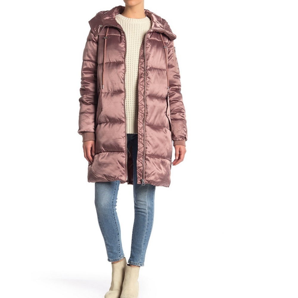 NWT Jessica Simpson Midweight Puffer Coat, Dusty Pink, Large